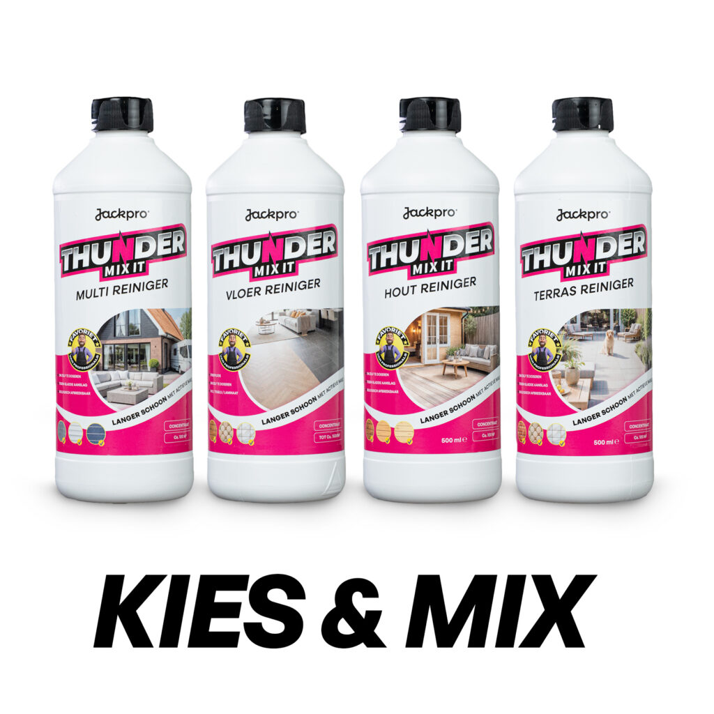 4 producten van de THUNDER - kies & mix actie